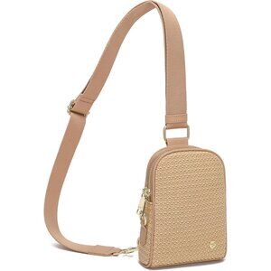 Straw Crossbody Bag Women's Small Sling Bag Travel Purse RFID Blocking